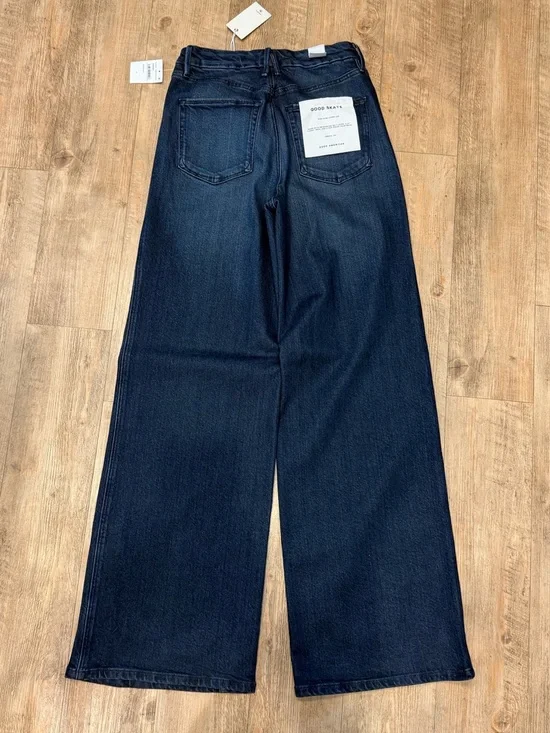 Good American Good Skate Soft Tech High-Rise Wide-Leg Jeans - Picture 8 of 10